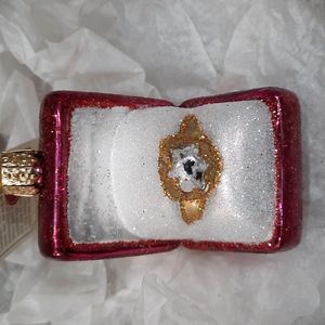 Ring In Box Engagement Gift Old World Christmas Glass Ornament Keepsake Memories